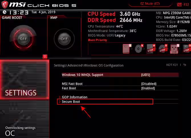 Bios 设置示图